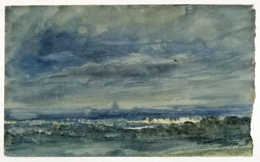 View at Hampstead, looking towards London.
