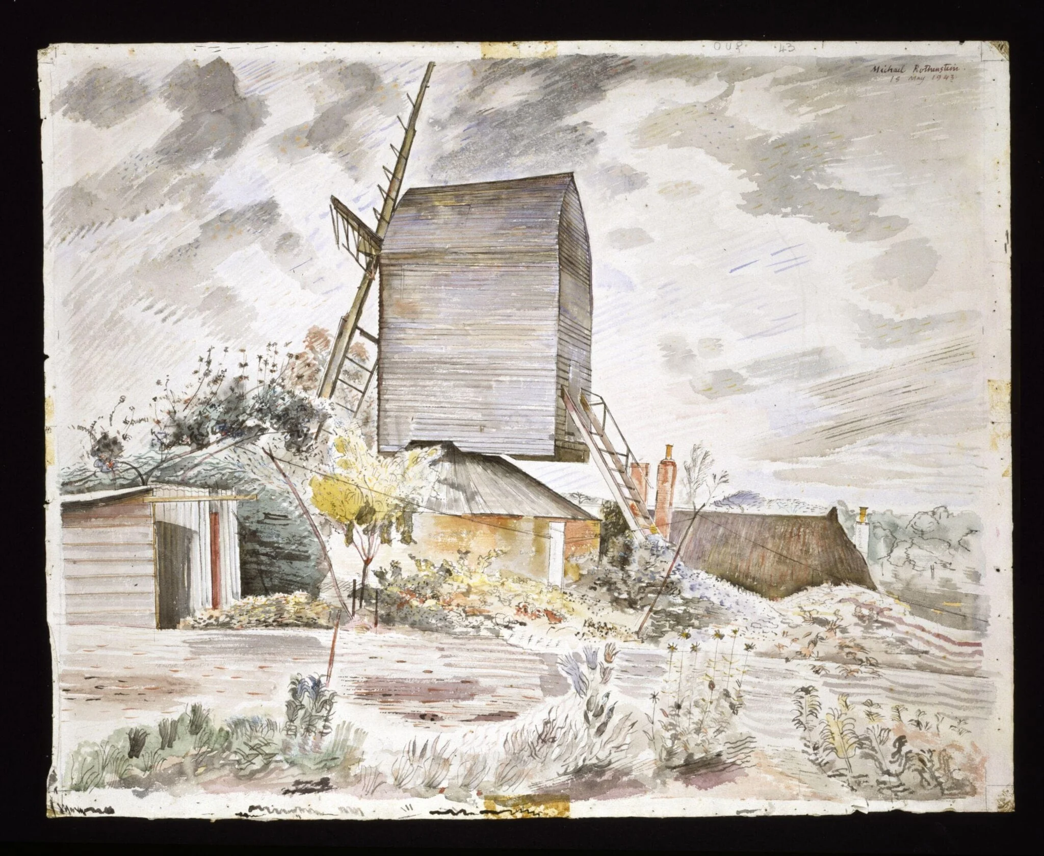 Post Mill, Finchingfield, Essex, by Michael Rothenstein, watercolor, 1943