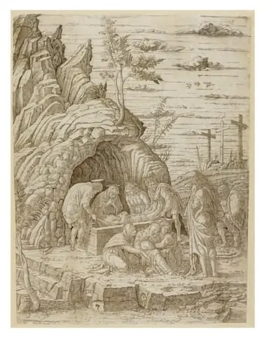 Entombment with Three Birds