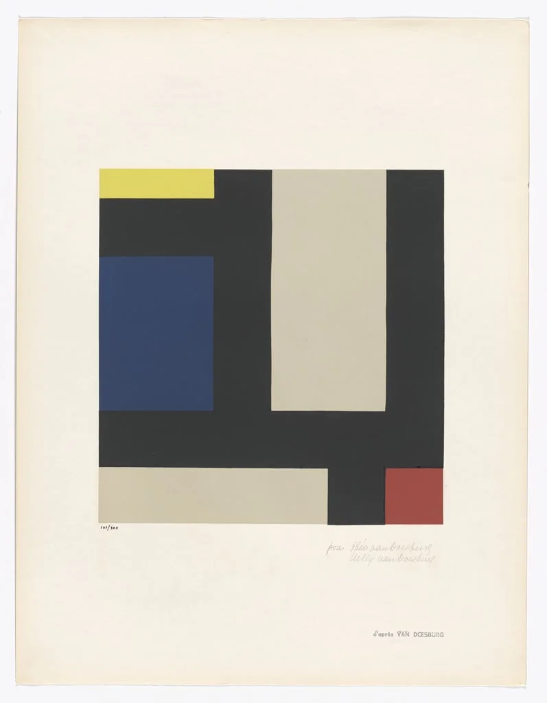 Untitled, by Theo van Doesburg, ink, 1953