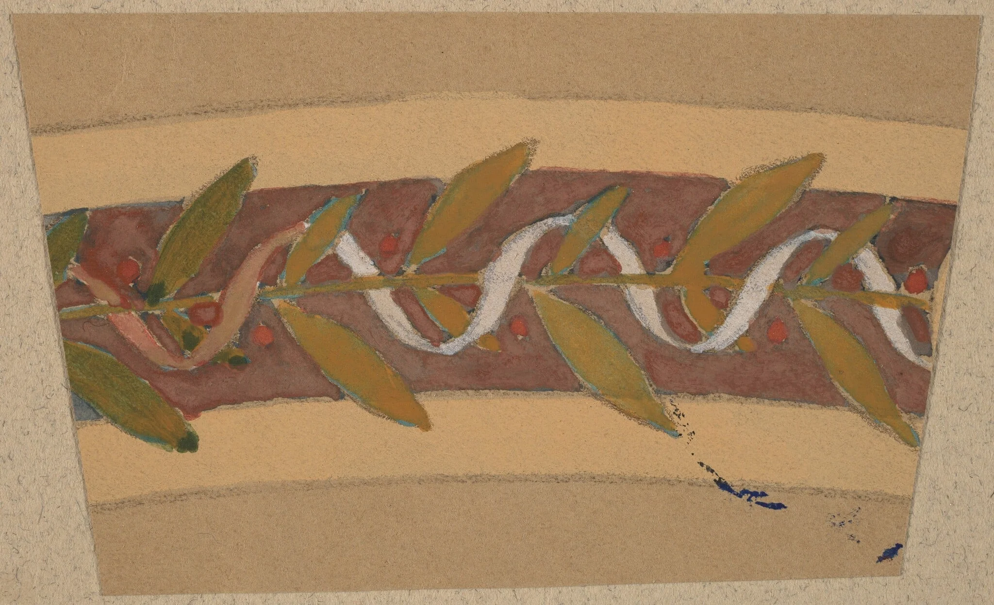 Study for a Border Design, by Charles Sprague Pearce, gouache, 1894