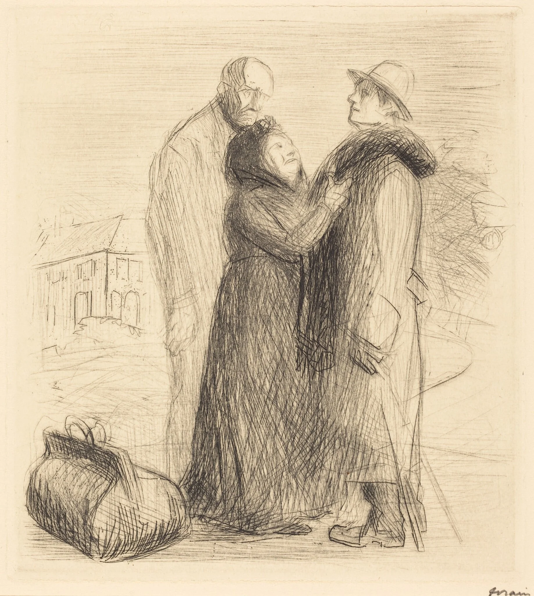 Le départ de l'enfant prodigue (1ère planche, en hauteur) (The Departure of the Prodigal Son) (first plate, vertical)