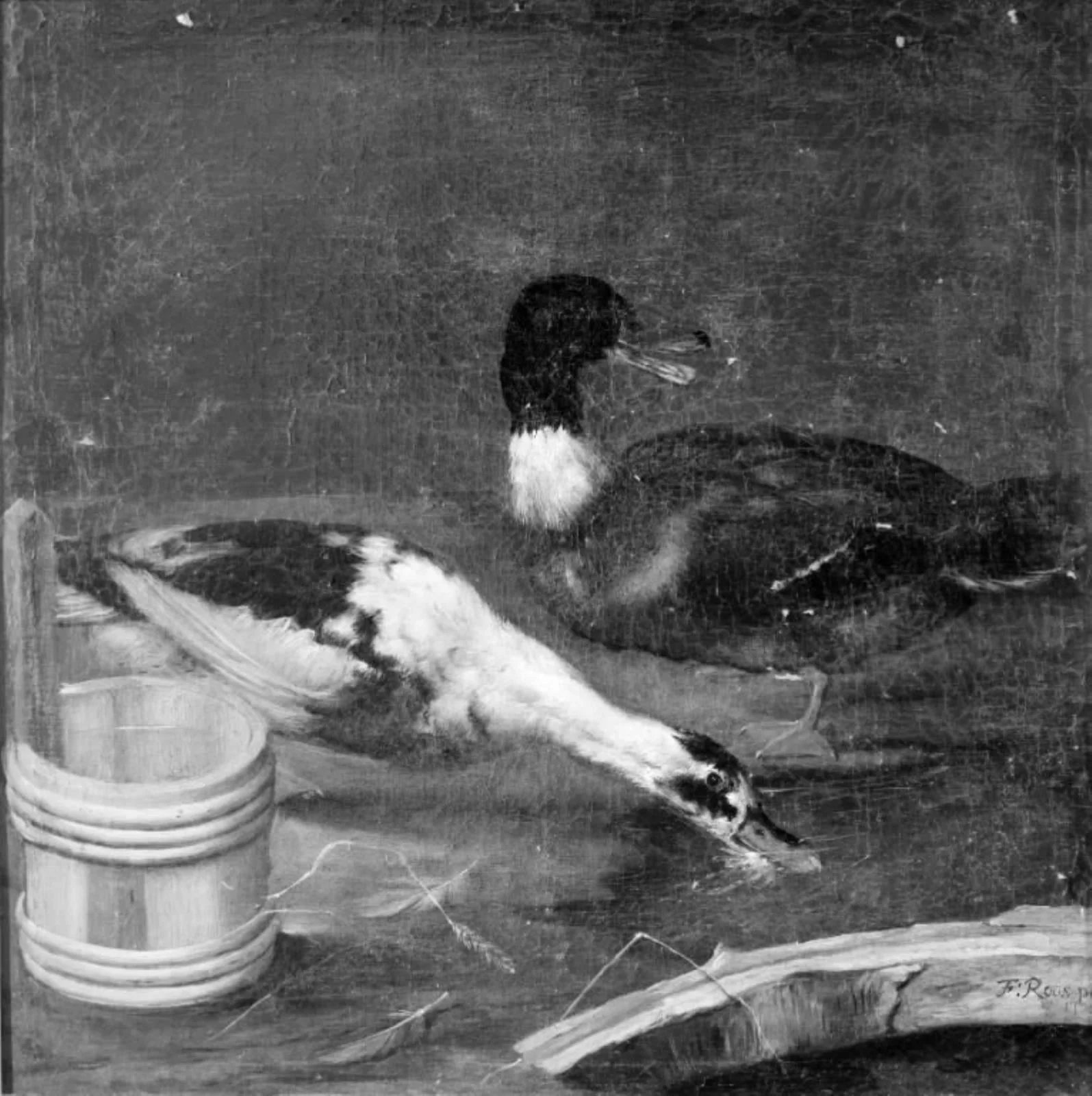 Two Ducks, by Unknown, 1750