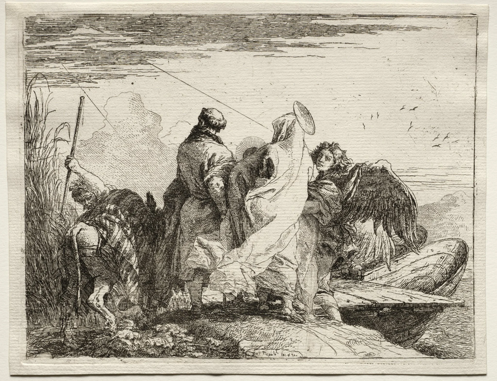 Flight into Egypt:  The Holy Family Leaving the Shore, by Giovanni Domenico Tiepolo, 1752