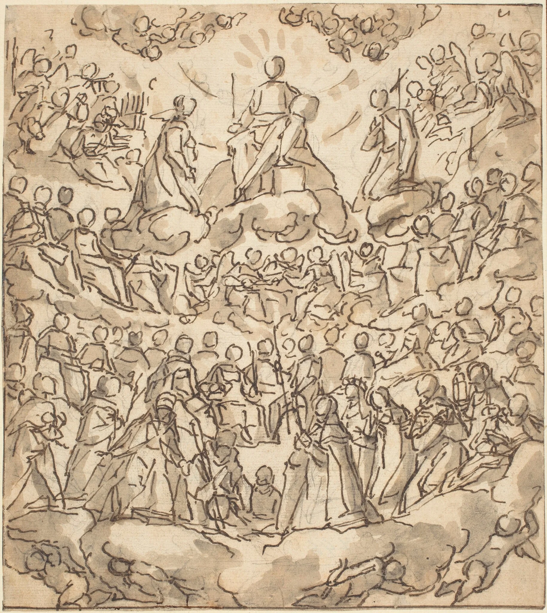 The Blessed in Paradise with the Virgin and St. John the Baptist before God