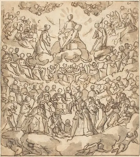 The Blessed in Paradise with the Virgin and St. John the Baptist before God