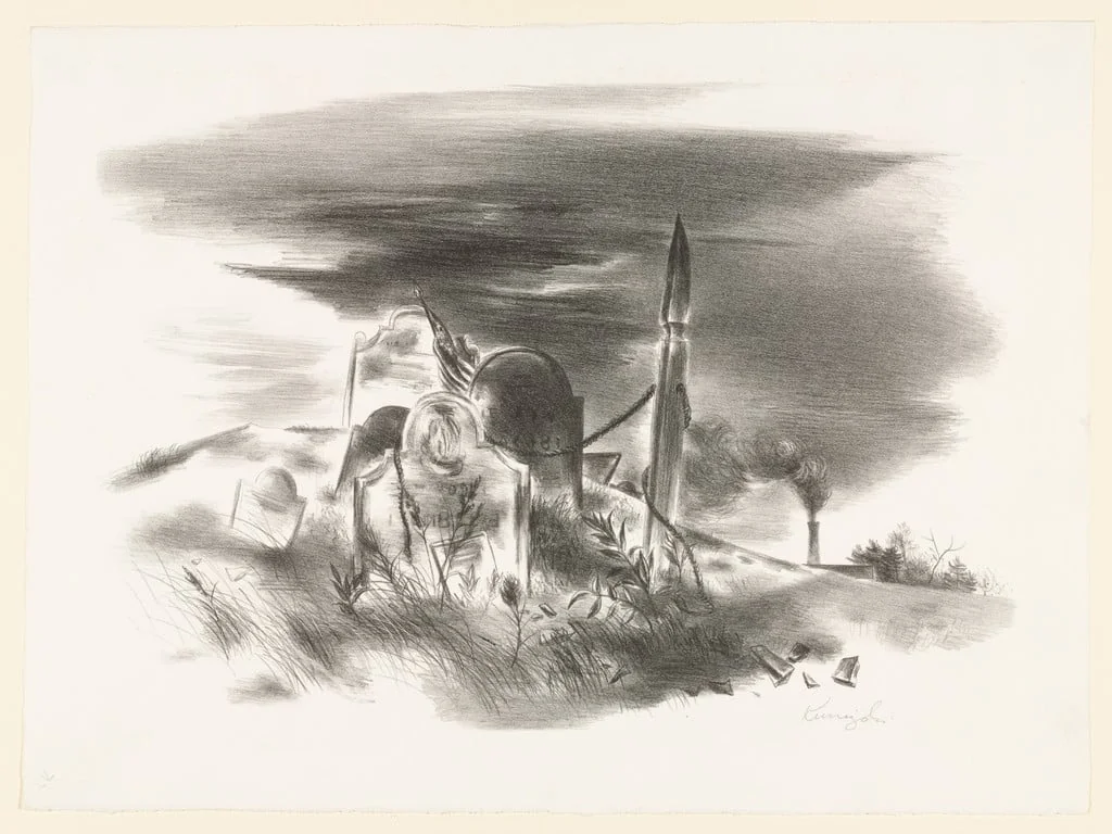 Untitled, by Yasuo Kuniyoshi, ink, 1941