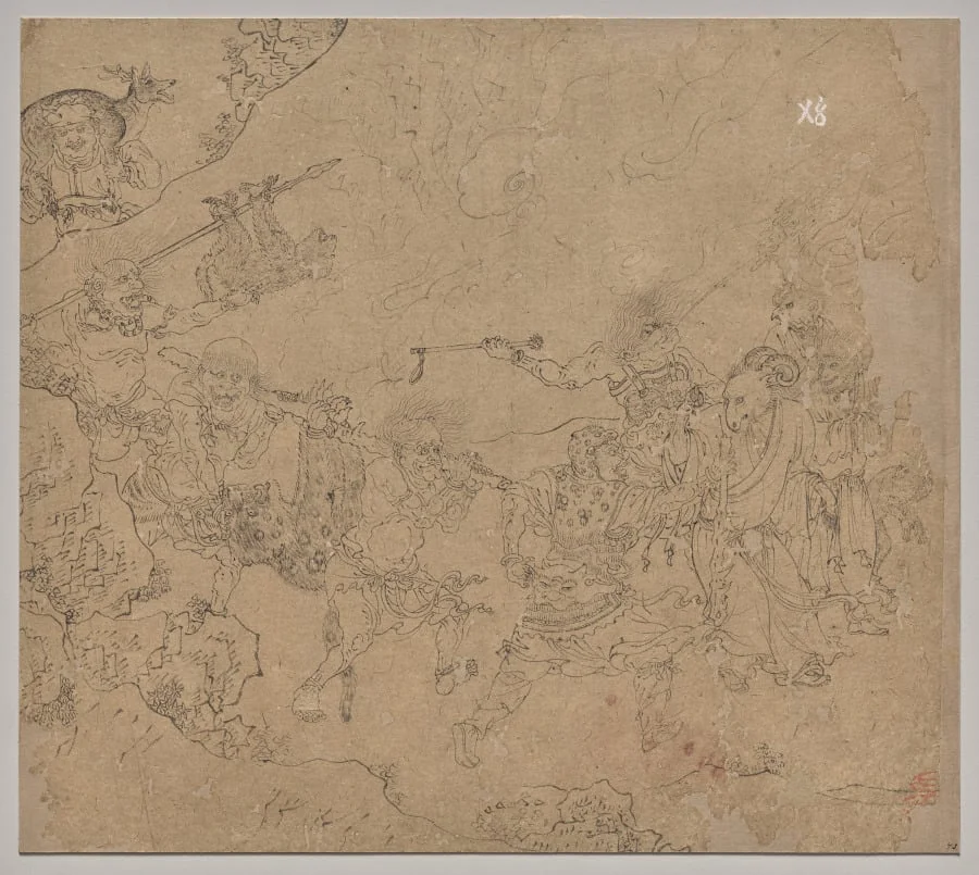 Album of Daoist and Buddhist Themes: Search the Mountain: Leaf 45, by Unknown, unspecified, 1204
