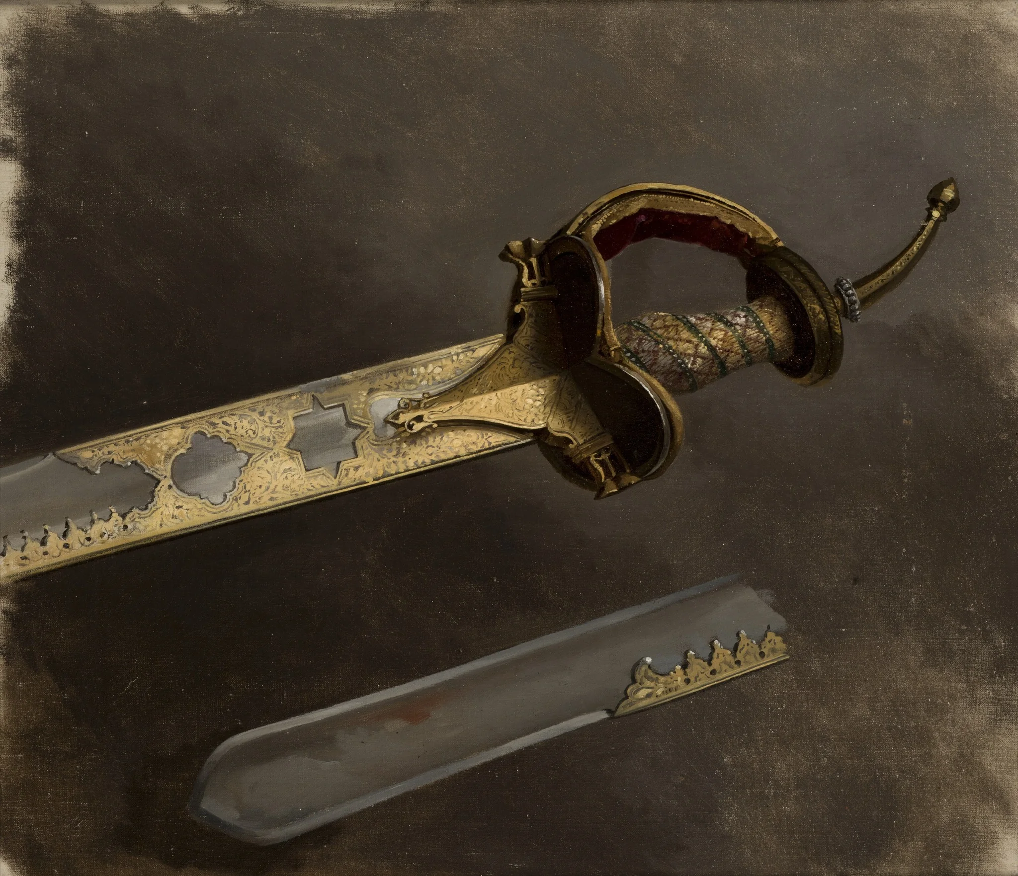 Study of a Sabre, by Stanisław Chlebowski, oil, 1869