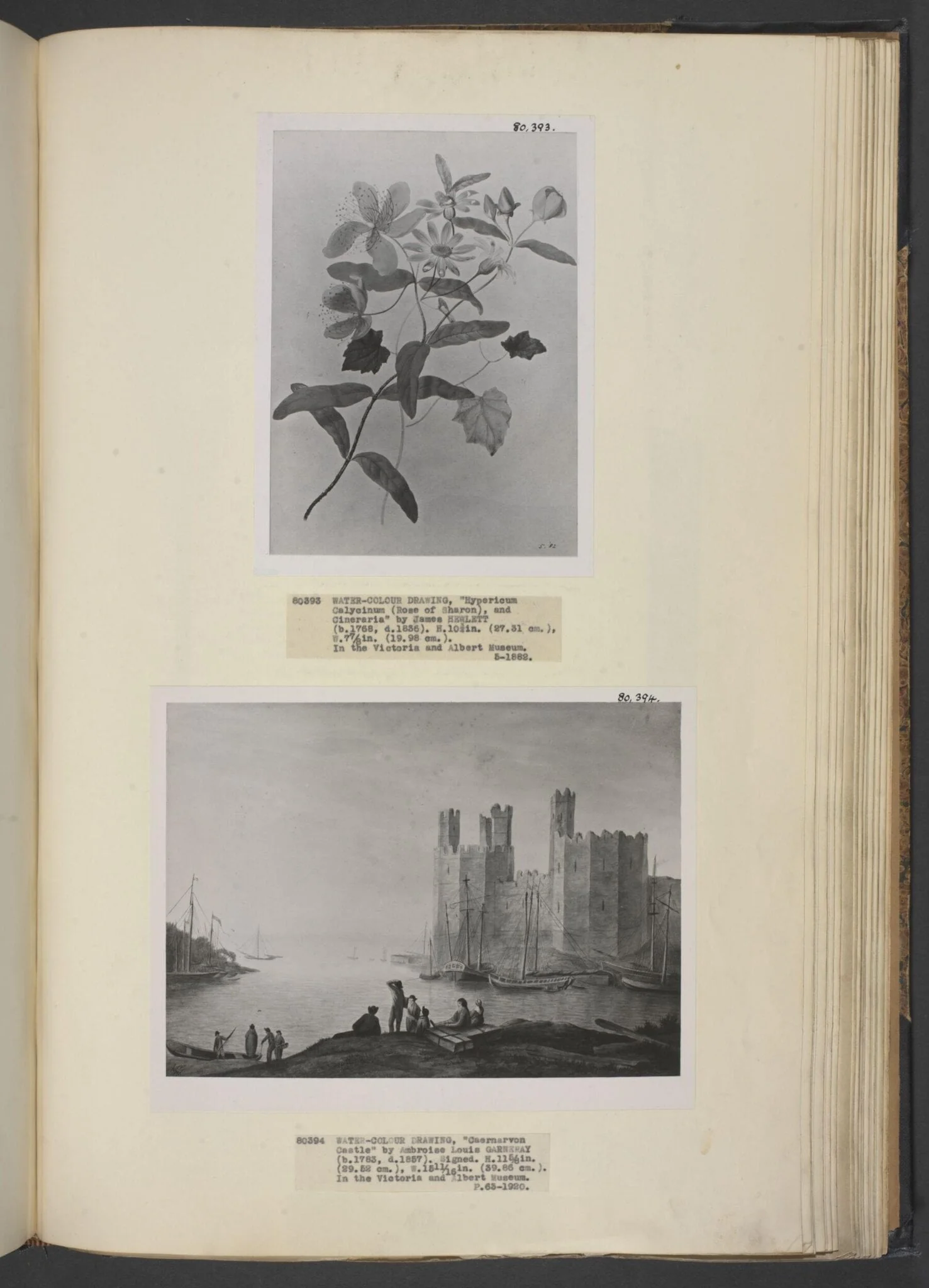 Carnarvon Castle, by Ambroise Louis Garneray, watercolor, 1810