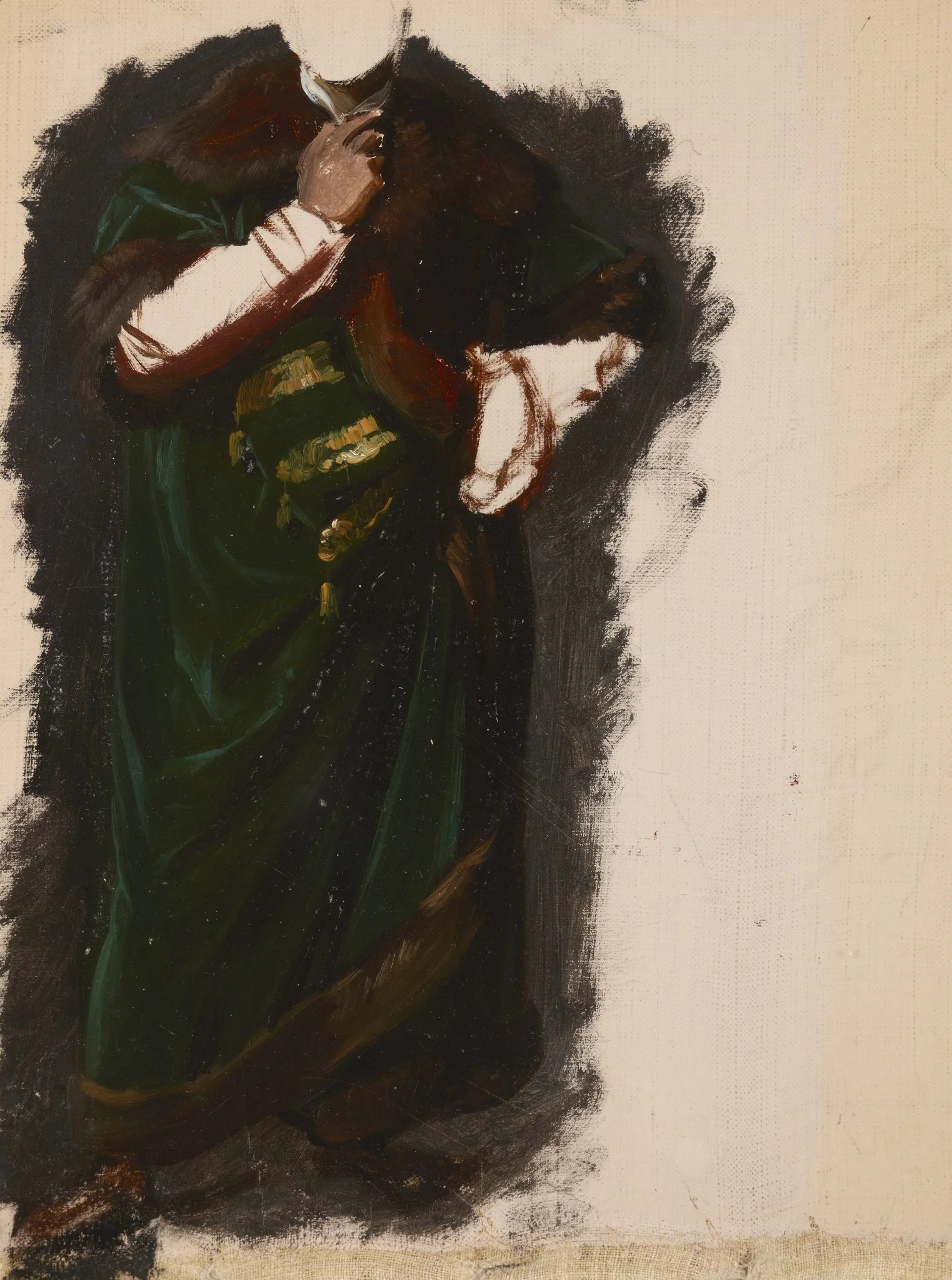 Study of Władysław Jagiełło's Garment to the Painting "The Oath of Queen Jadwiga"