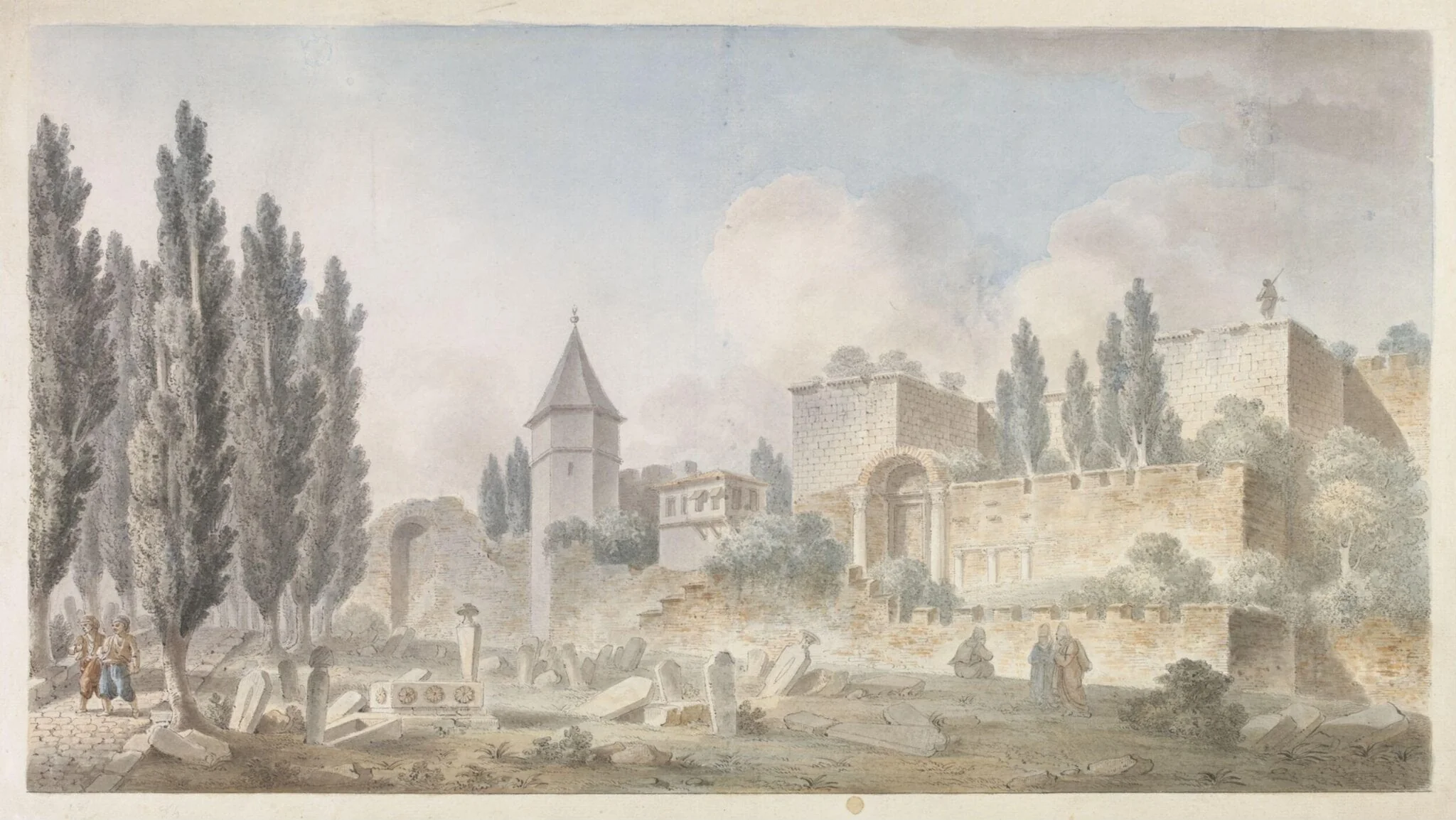 Yediküle with a Muslim Cemetery, Constantinople
