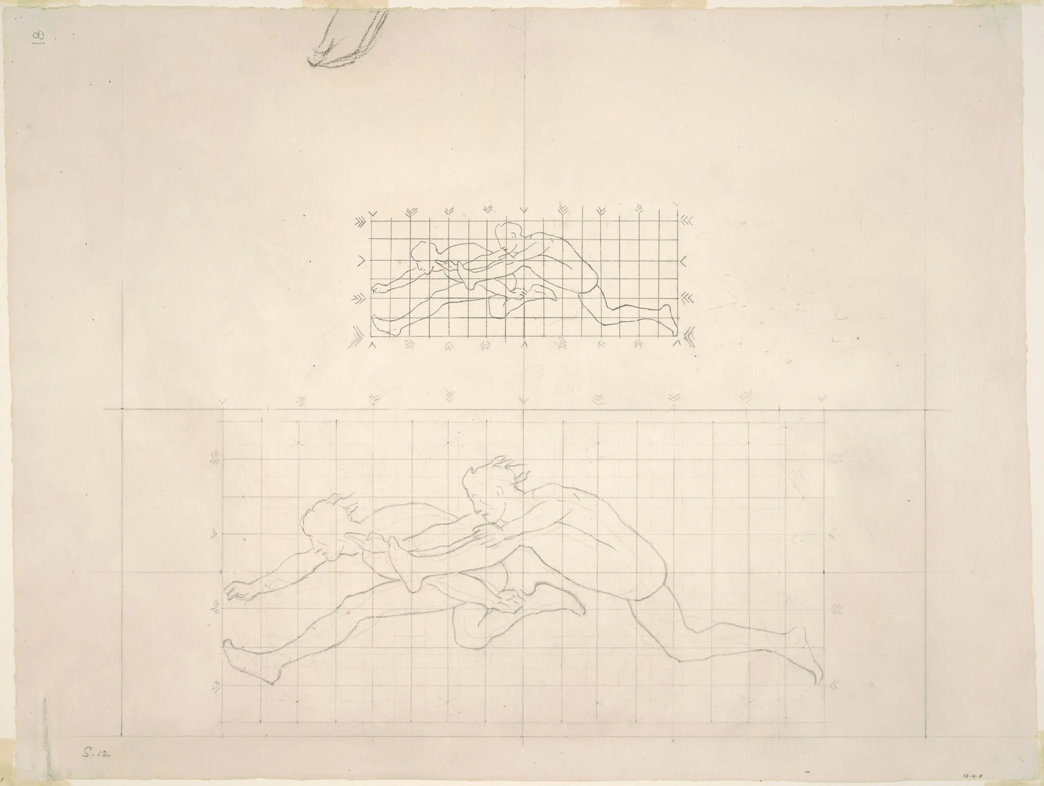 Studies for "Two Classical Male Figures Jumping"