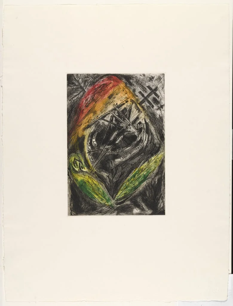 Untitled, by Bill Jensen, ink, 1987