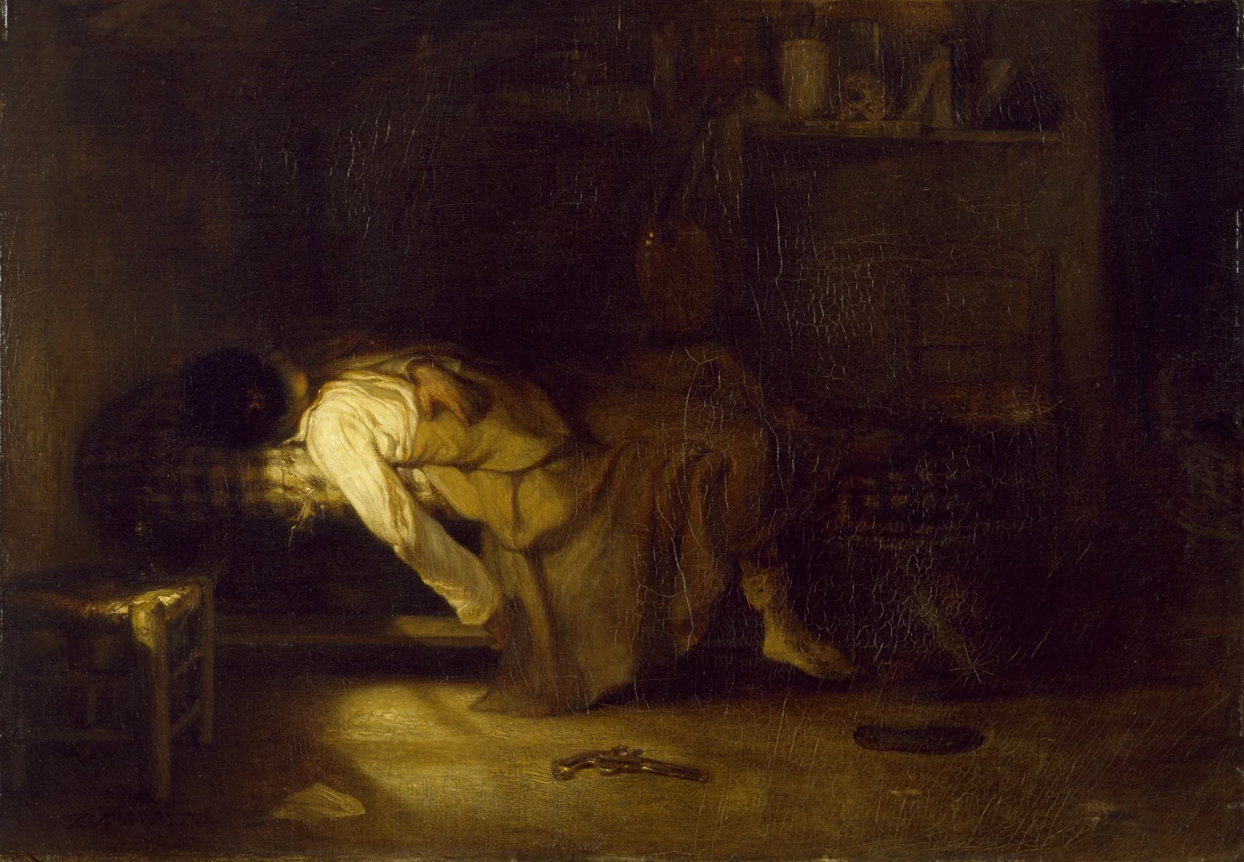 The Suicide, by Alexandre Gabriel Decamps, oil, 1836