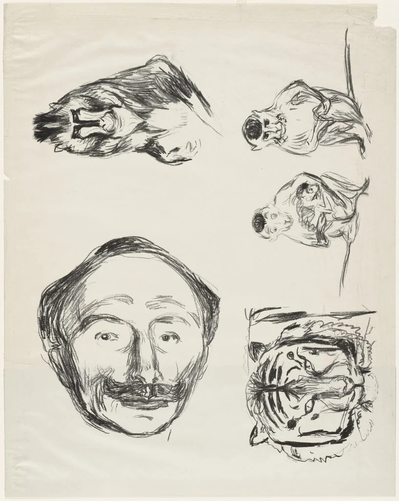 Untitled, by Edvard Munch, ink, 1908