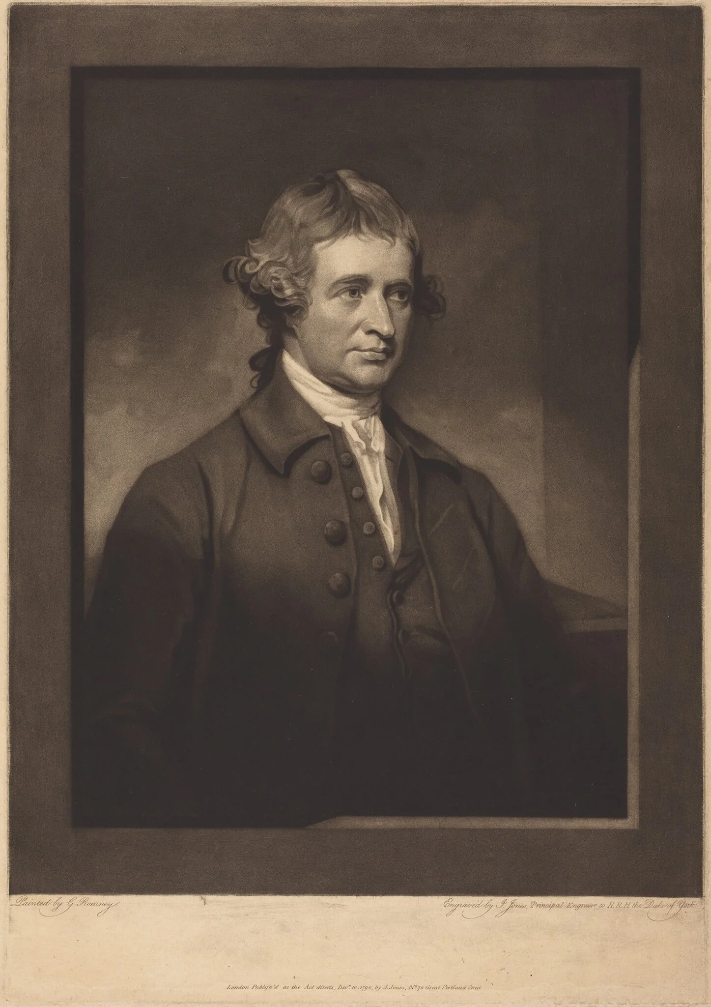 Edmund Burke, by John Jones, ink, 1790