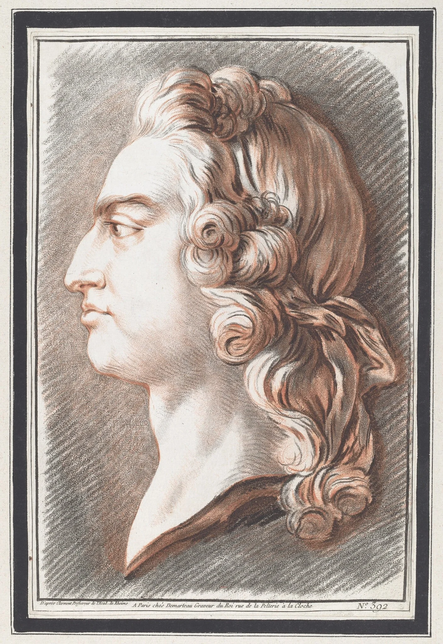 Louis XV, by Gilles Demarteau the Elder, chalk, 1749