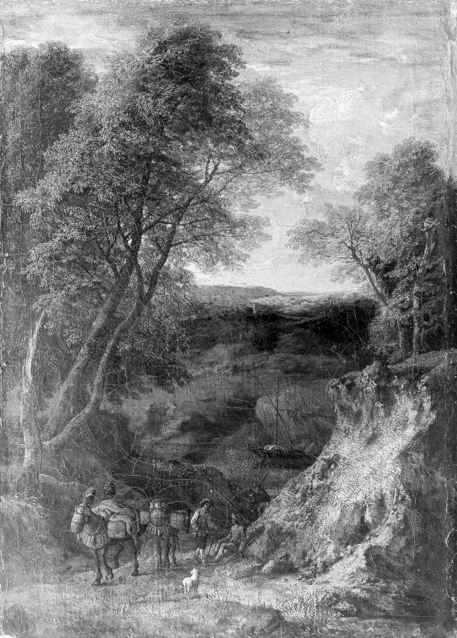 The ravine, by Cornelis Huysmans, paint, 1699