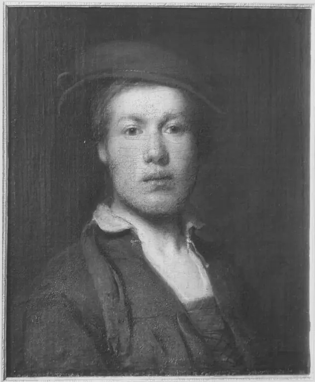 Portrait of a young man with hat