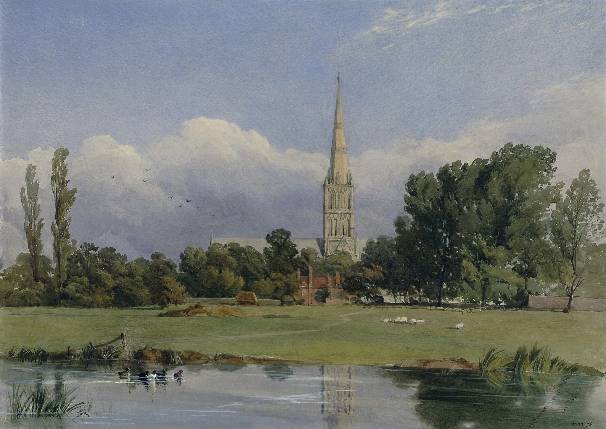 Salisbury Cathedral from West Harnham