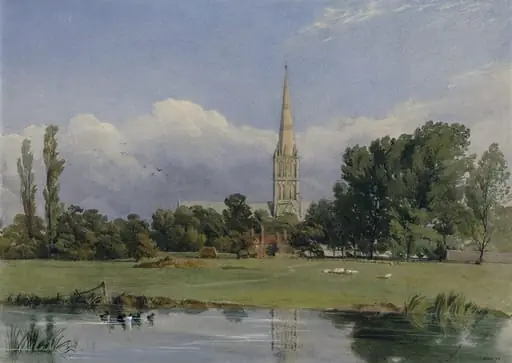 Salisbury Cathedral from West Harnham