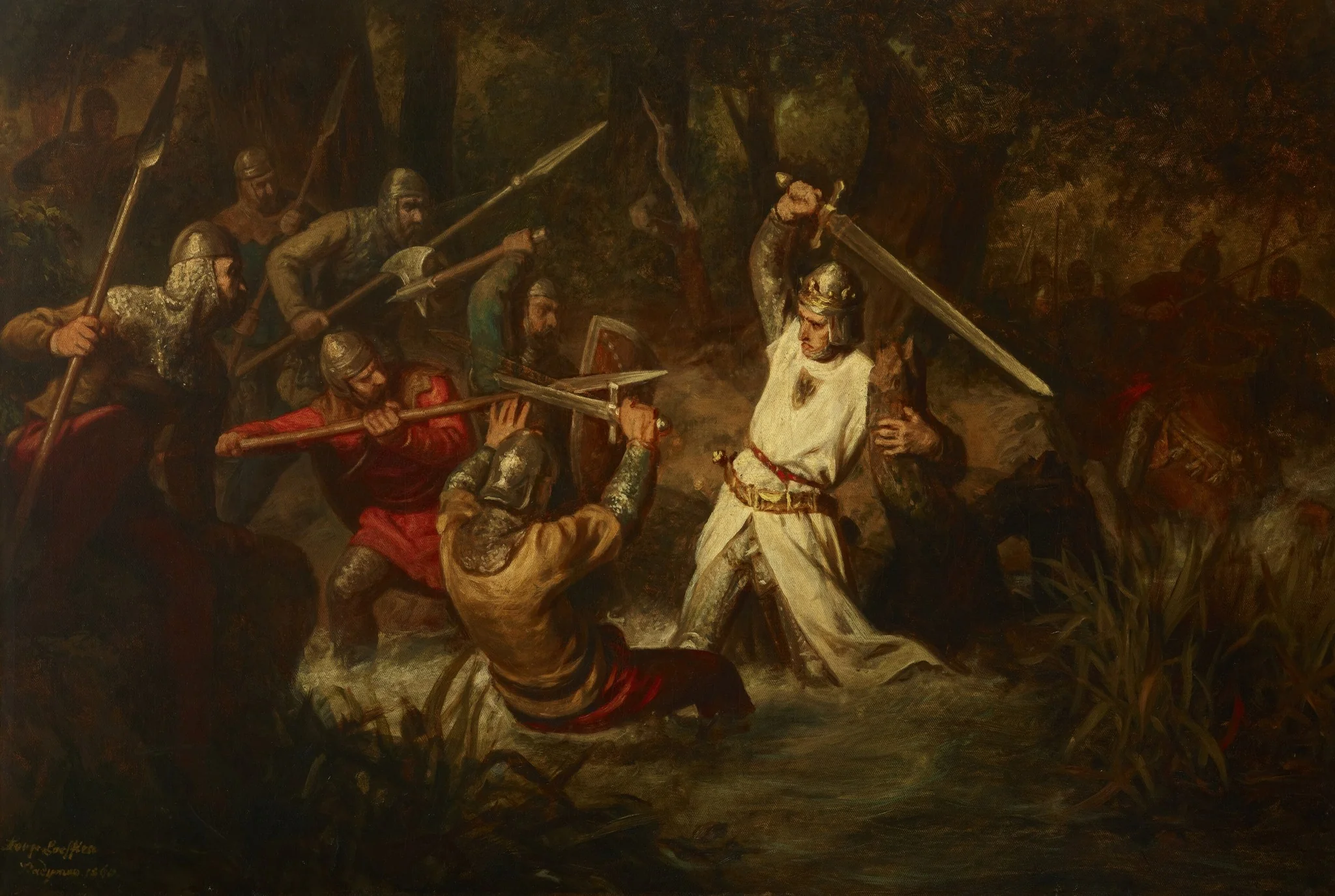Emperor Rudolf I in the Battle of Marchfeld