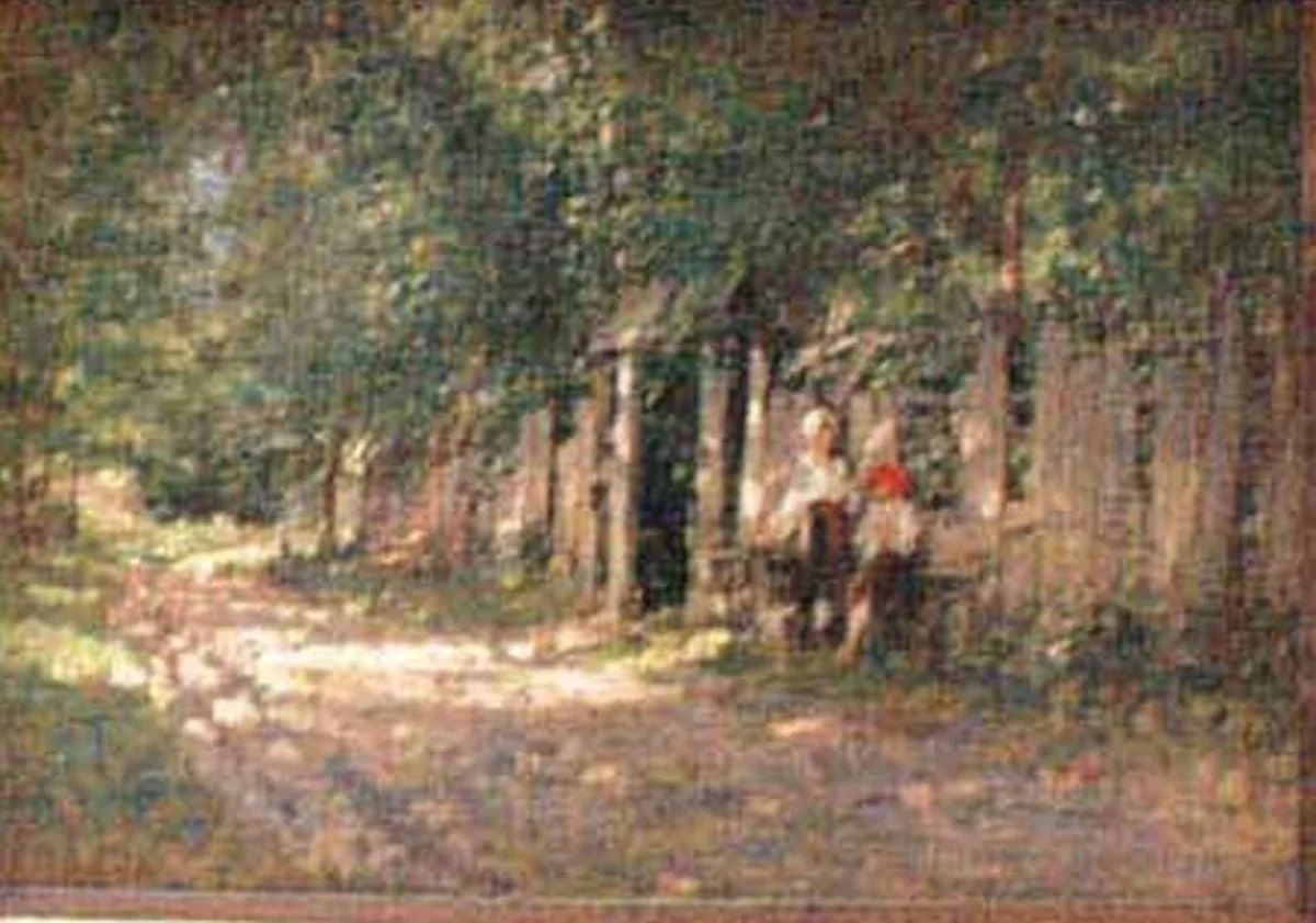 Fete lucrând la poartă, by Nicolae Grigorescu, unspecified, 1850