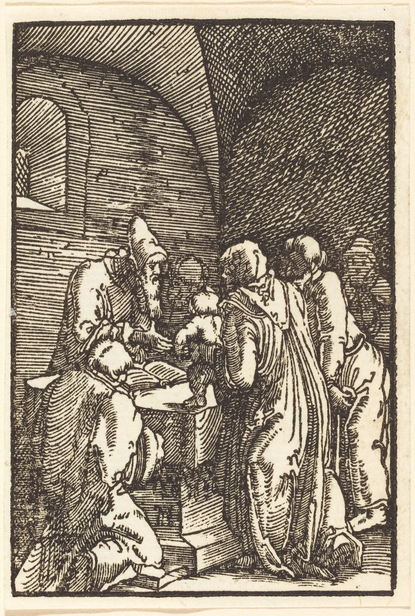 The Presentation of Christ in the Temple, by Albrecht Altdorfer, ink, 1513