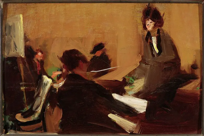 Evening in the studio, sketch