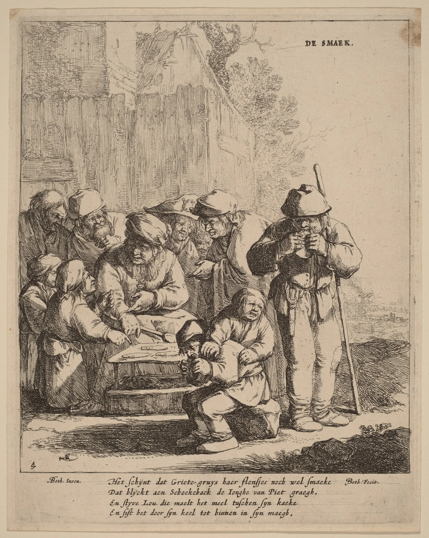De Smaek (Taste), by Jan Both, ink, 1700