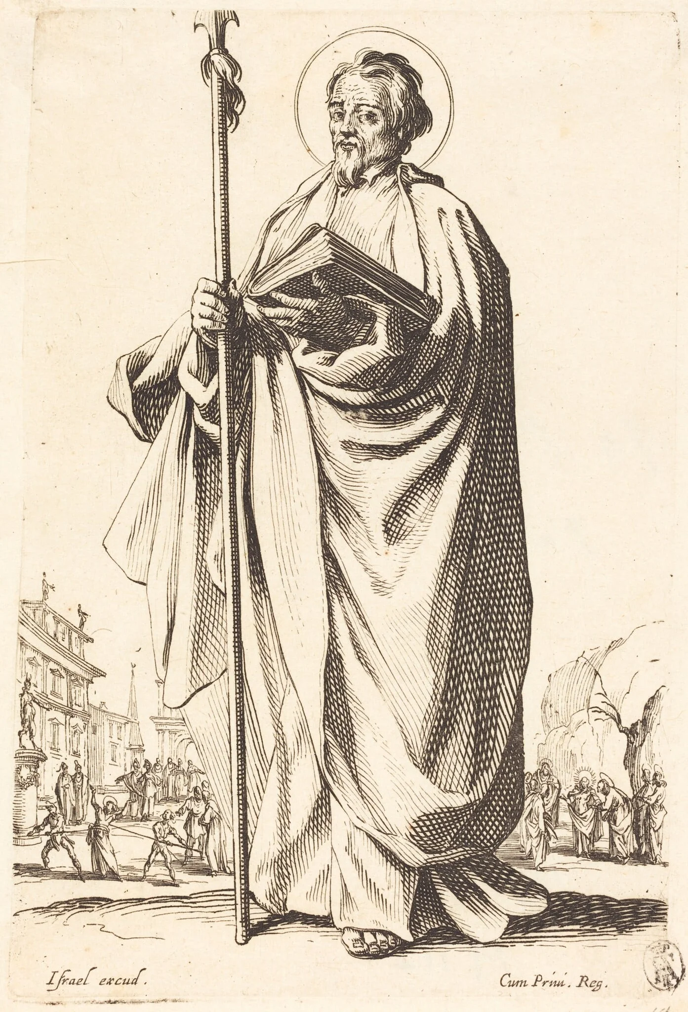 Saint Thomas, by Jacques Callot, ink, 1631