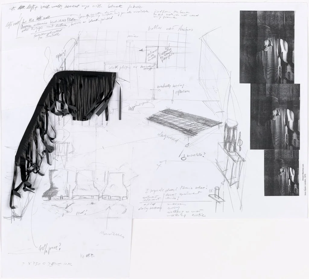 Untitled, by Monica Bonvicini, graphite, 2002