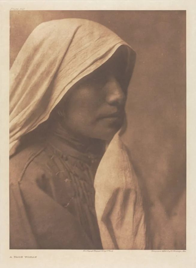 Portfolio XVI, Plate 548: A Taos Woman, by Edward S. Curtis, 1905