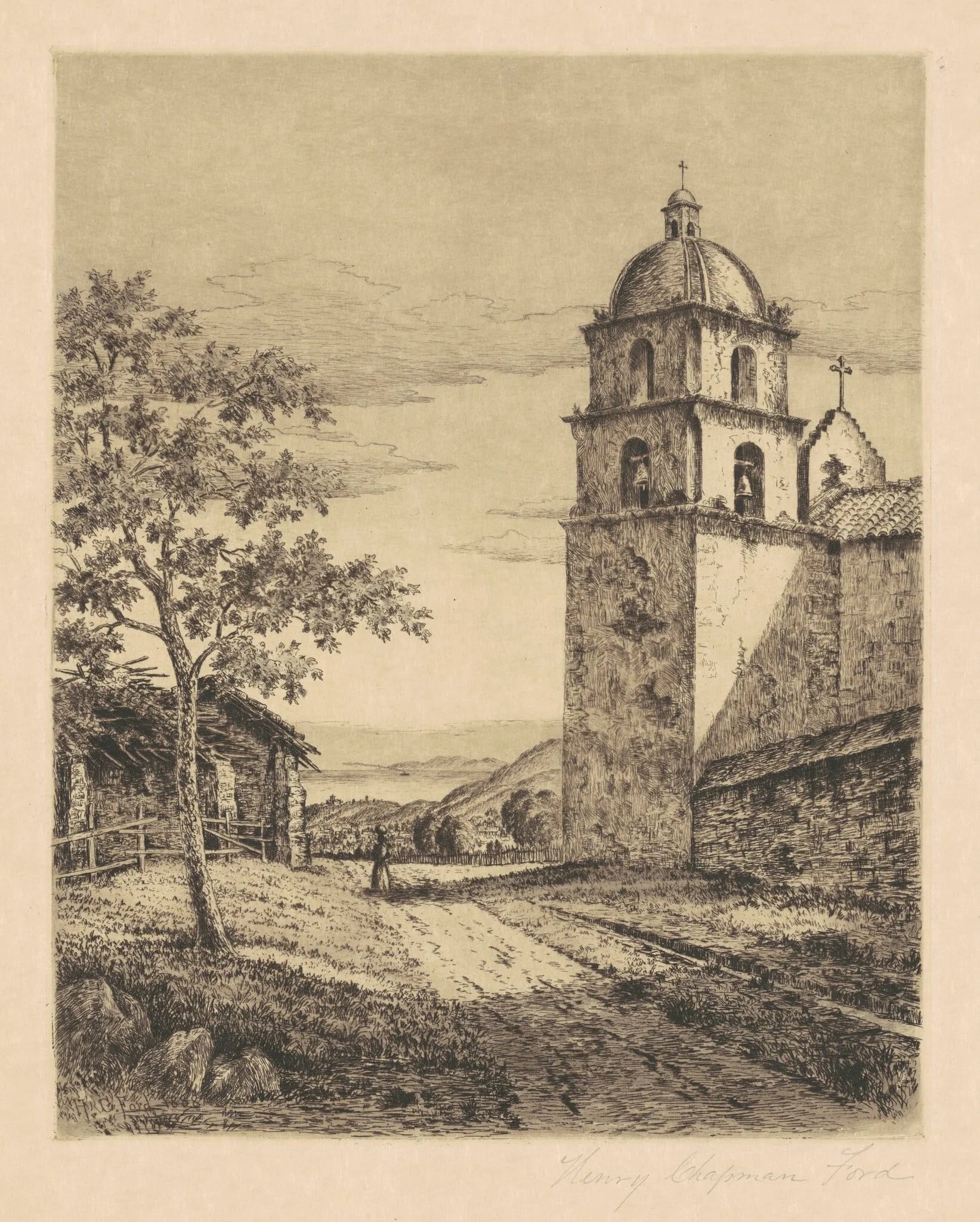 Mission Santa Barbara, Looking South
