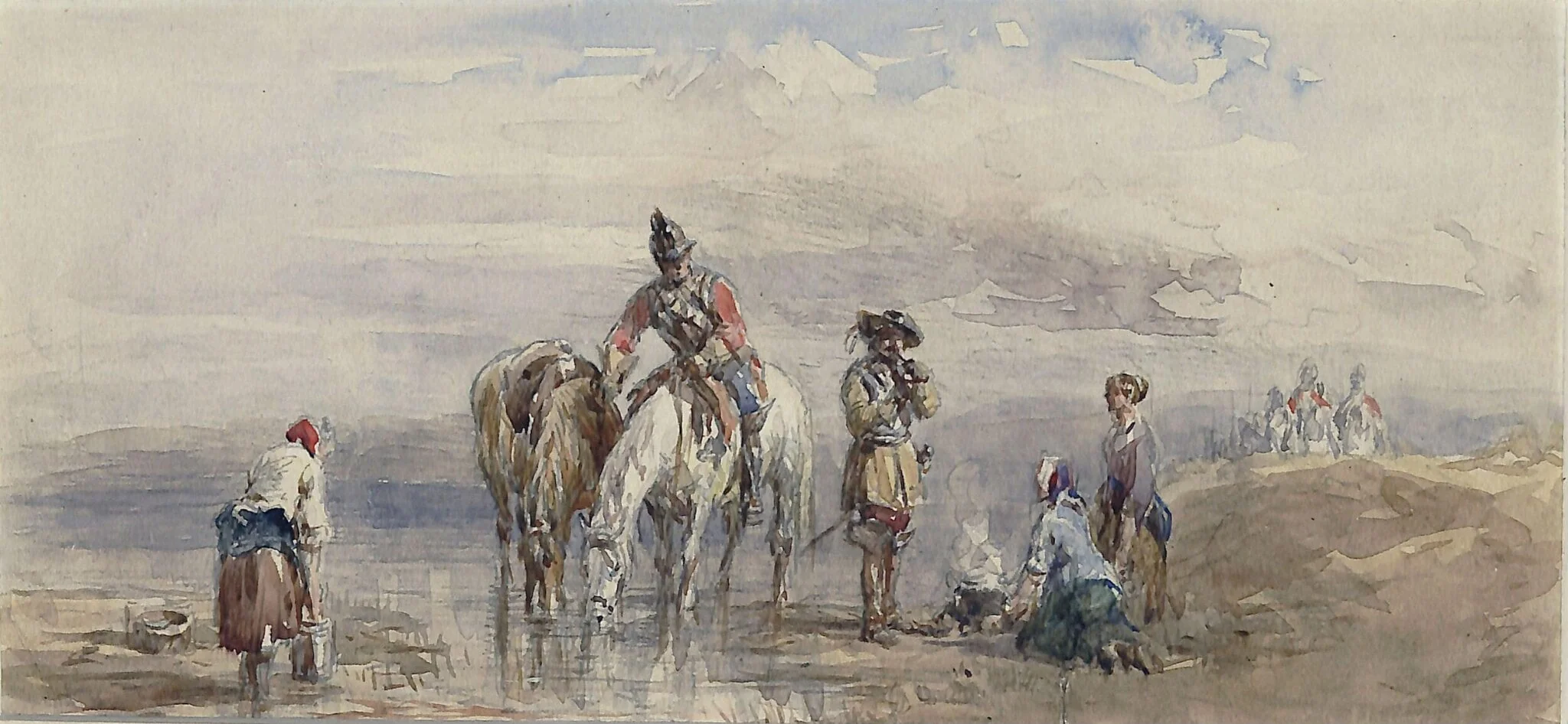Troopers Watering Horses