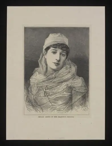 Print portraying Mdlle Ambre of Her Majesty's Theatre