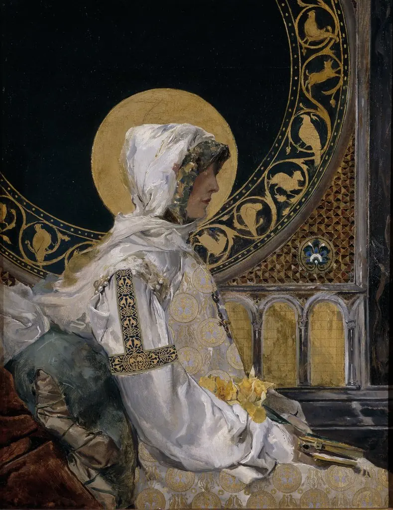 Santa en oración
