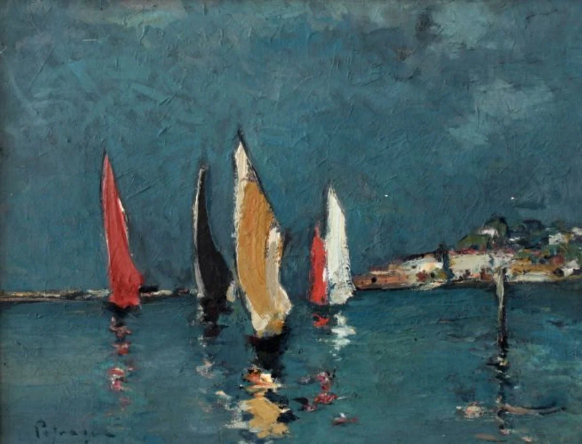 Bărci la Veneția, by Gheorghe Petrașcu, unspecified, 1920