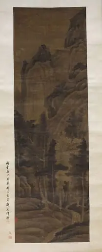 明/清　佚名　董源(僞款)　高樹叠嶂圖　軸|Mountain Landscape
