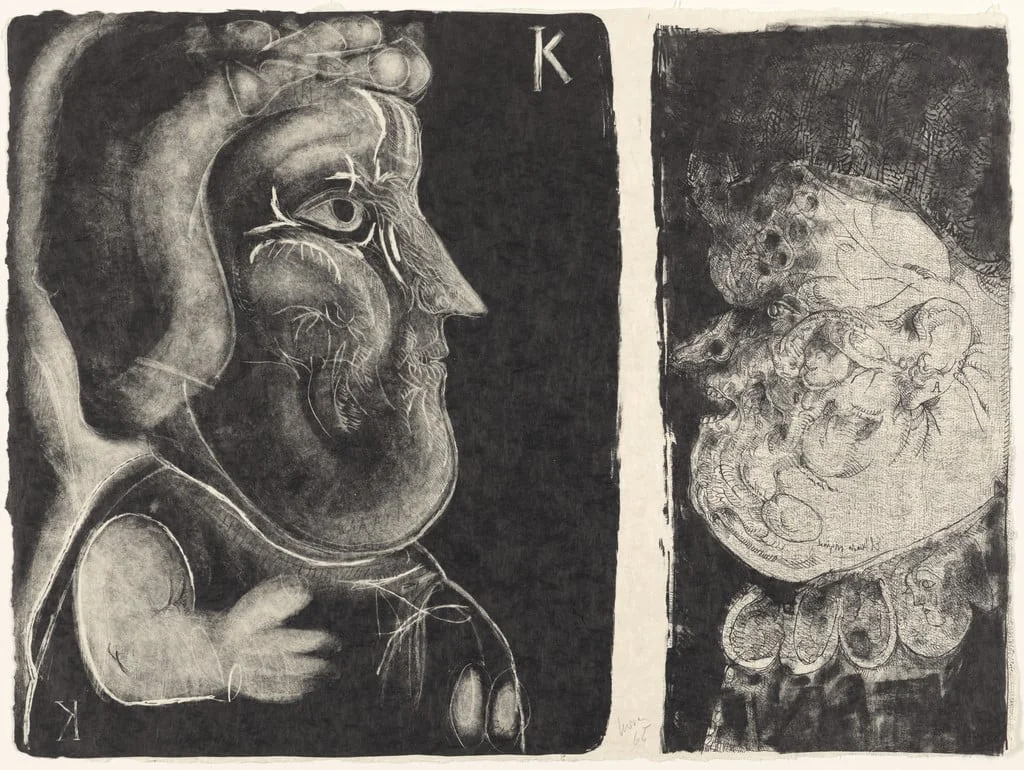Untitled, by José Luis Cuevas, ink, 1965