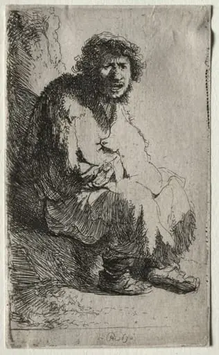 Beggar Seated on a Bank