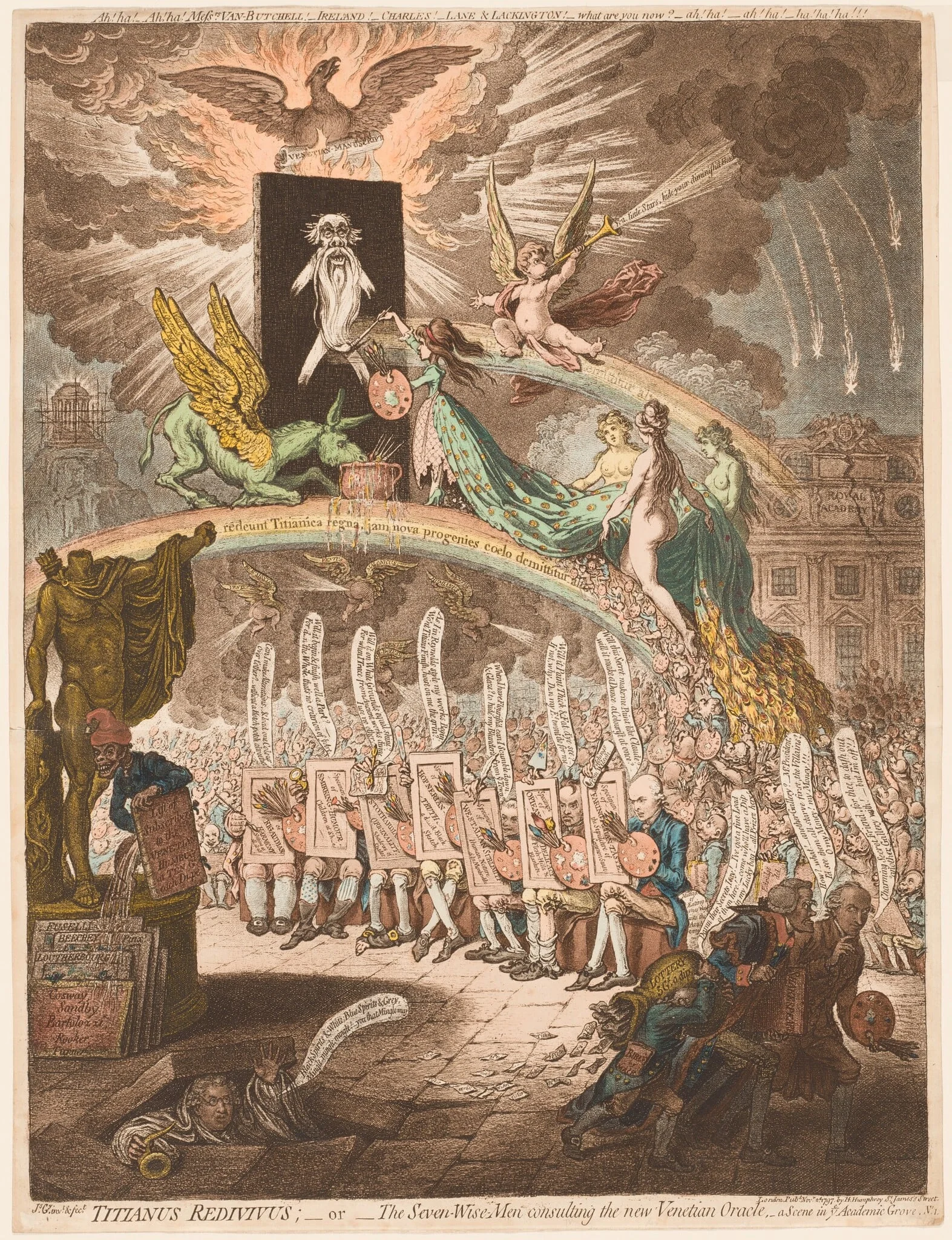 Titianus Redivivus, by James Gillray, ink, 1797