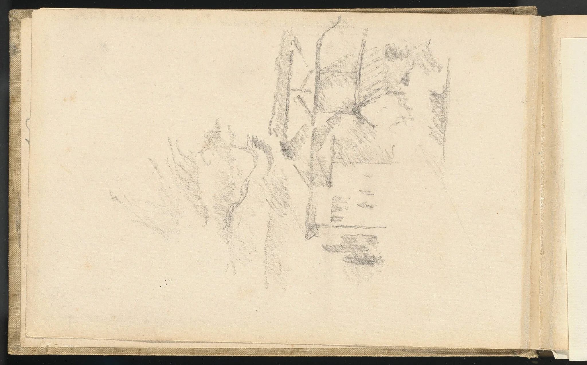 The Plaster Mill (La Moulin à plâtre), by Paul Cezanne, graphite, 1890