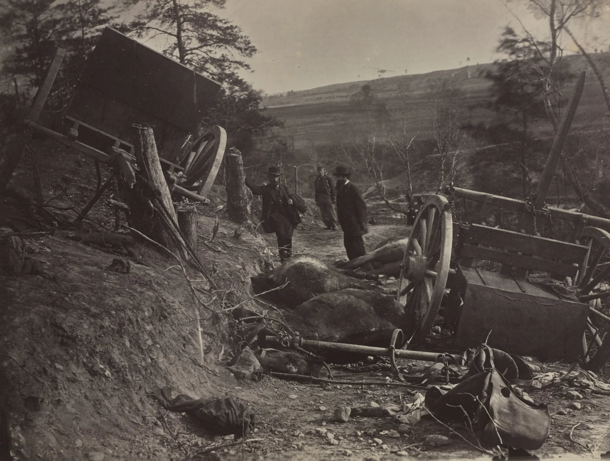 Effects of a Shell Explosion, Fredericksburg, VA., by Andrew Joseph Russell, 1863