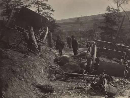 Effects of a Shell Explosion, Fredericksburg, VA.