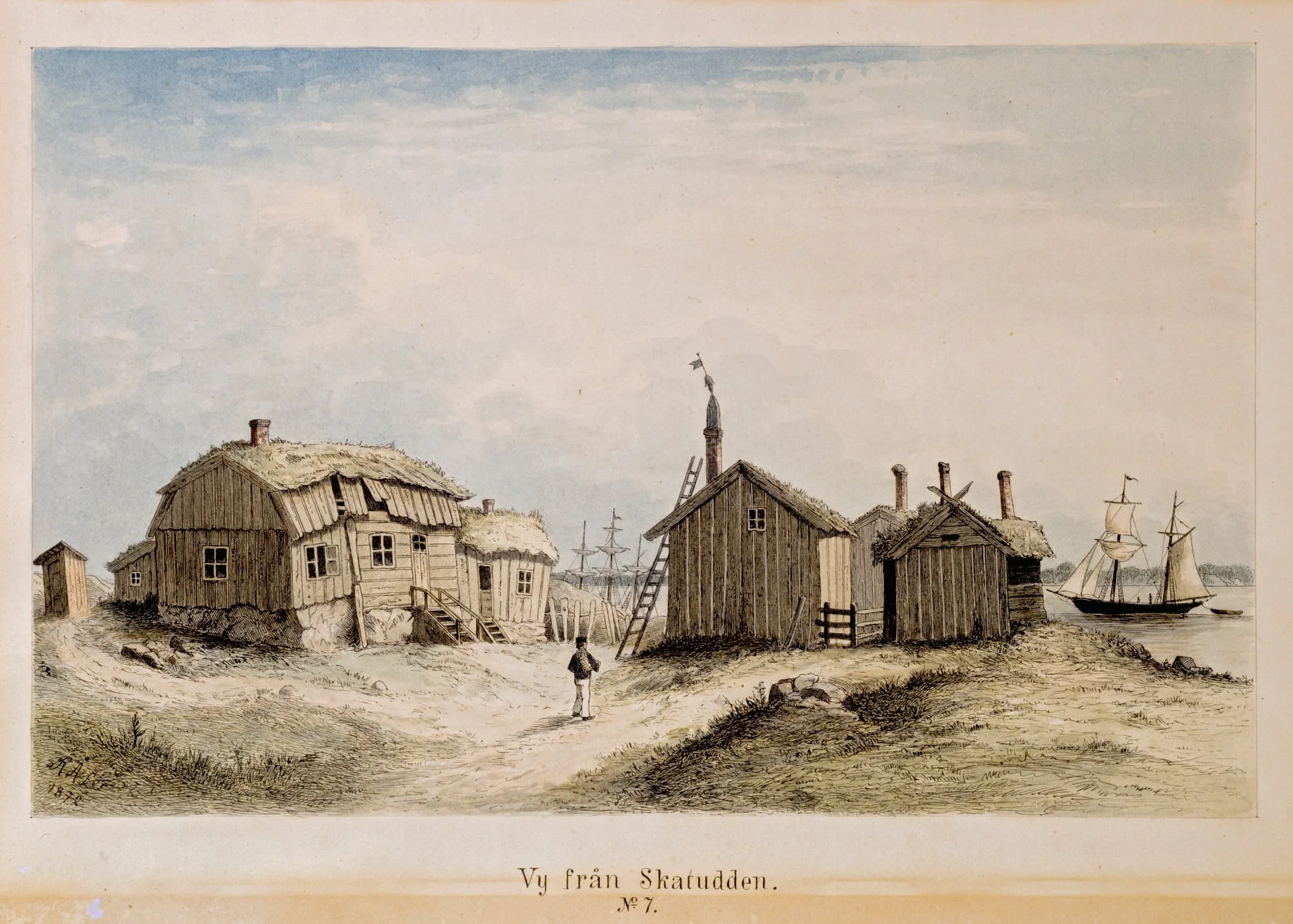 Näkymä Katajanokalta n:o 7, by Rudolf Åkerblom, 1897