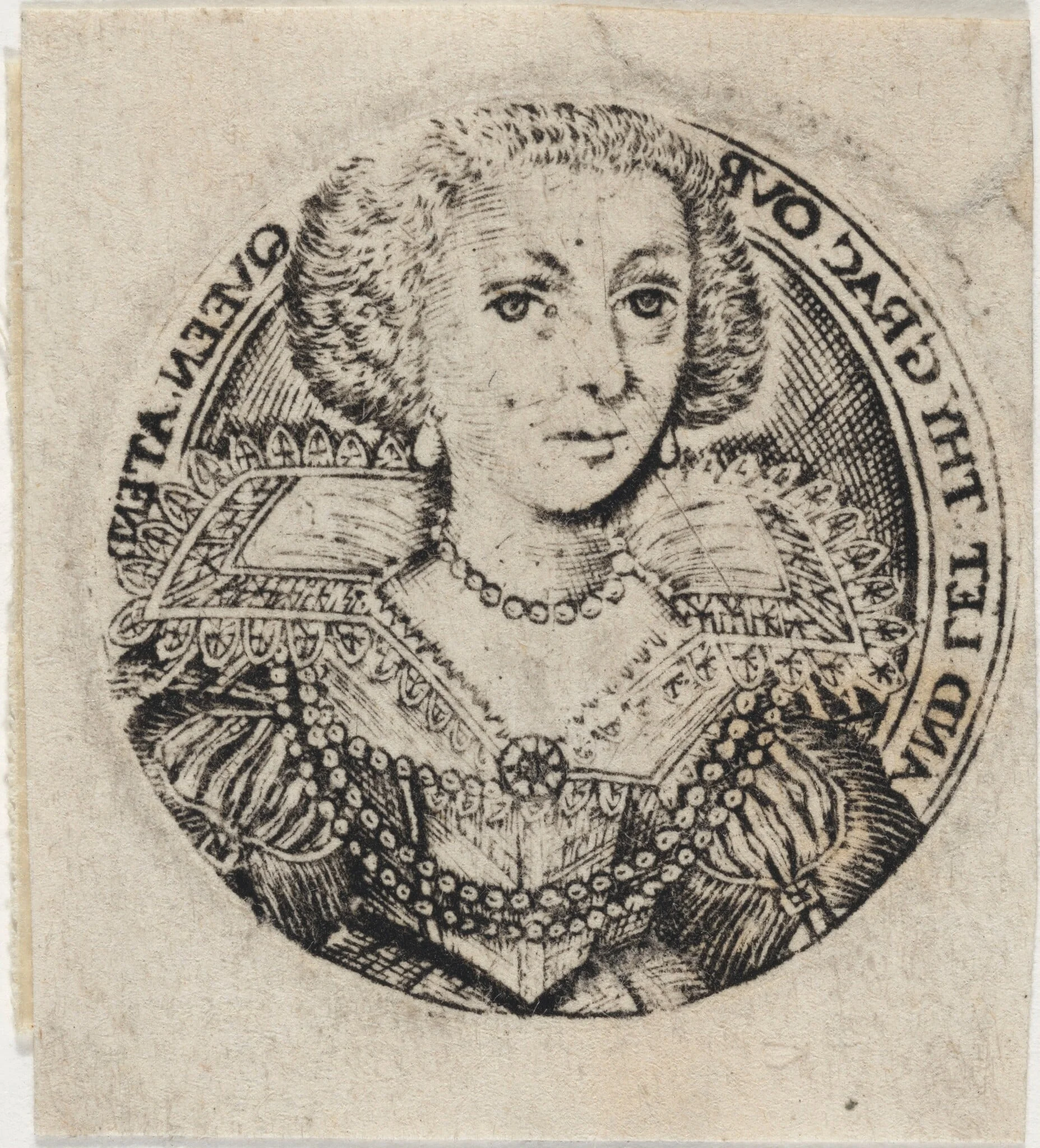 Henrietta Maria, by Dutch 17th Century, ink, 1650