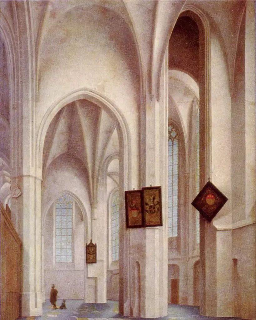 interior view of the church     St. Jacobs in Utrecht