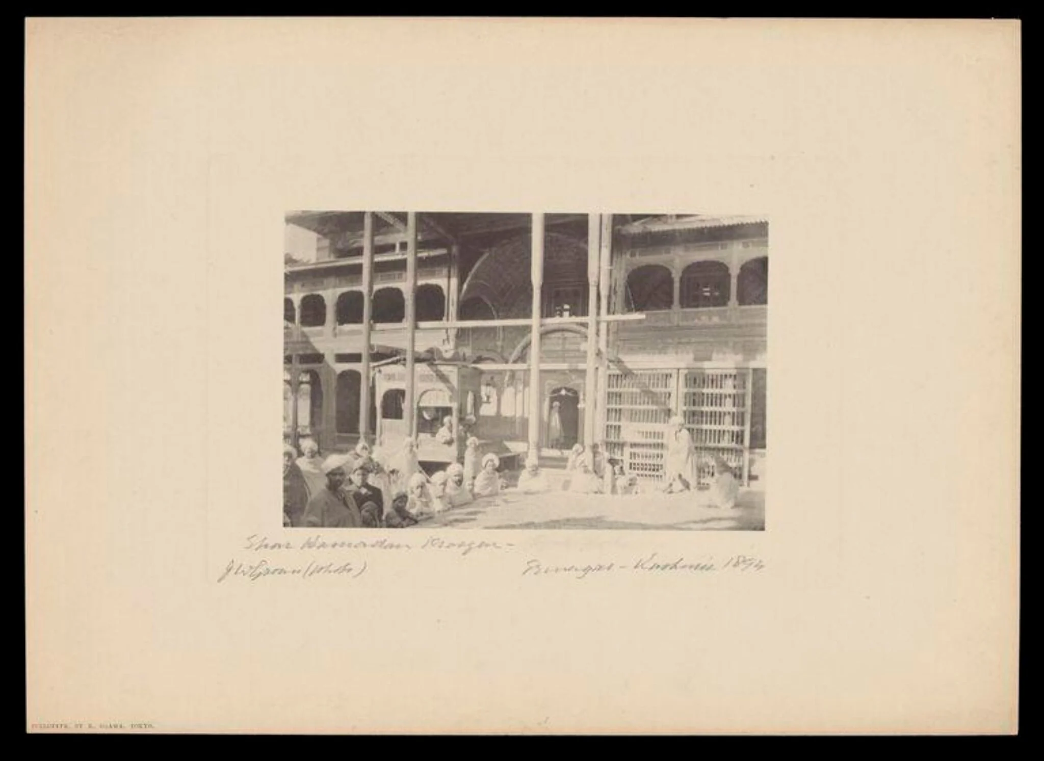 Shah Hamdan Mosque, Srinagar, Kashmir, by J.W. Groves, photographic, 1894